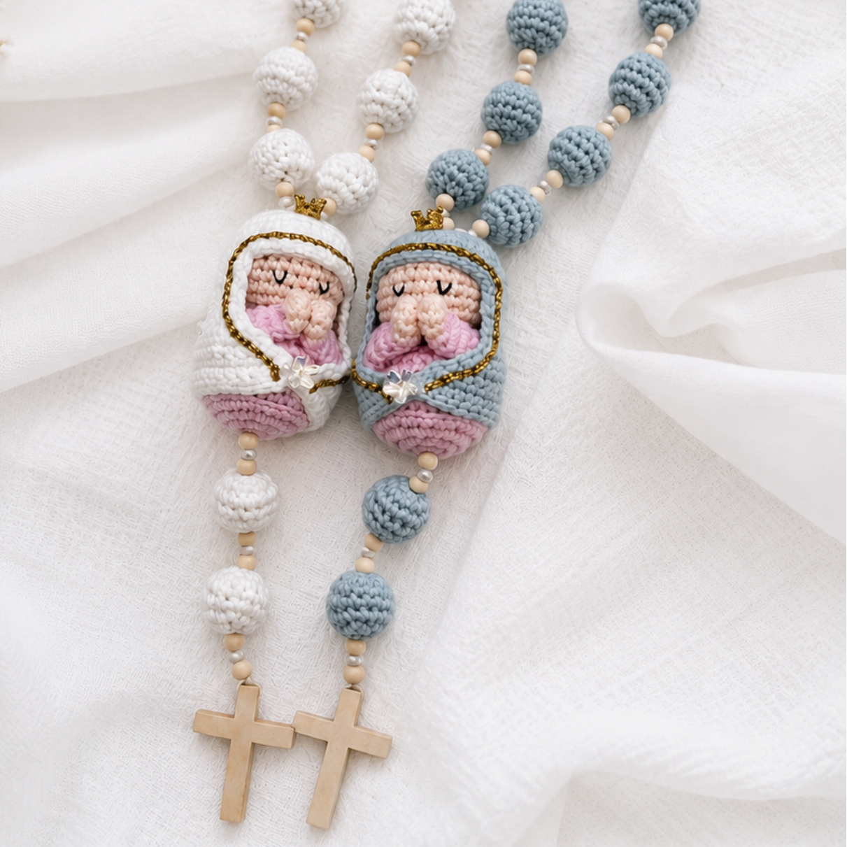 White Crochet Rosary