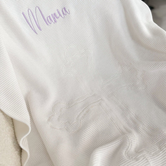 Cross Embroidered Blanket
