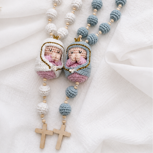 Blue Crochet Rosary